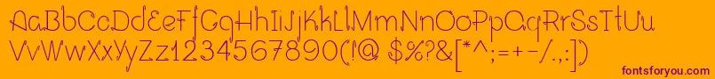 Opalo Font – Purple Fonts on Orange Background