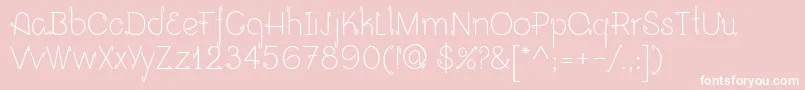 フォントOpalo – ピンクの背景に白い文字
