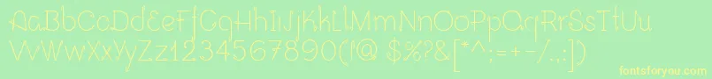 Opalo Font – Yellow Fonts on Green Background