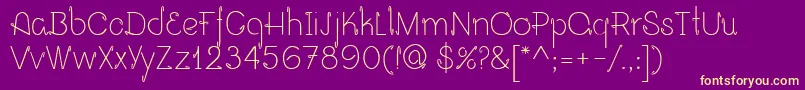 Opalo Font – Yellow Fonts on Purple Background