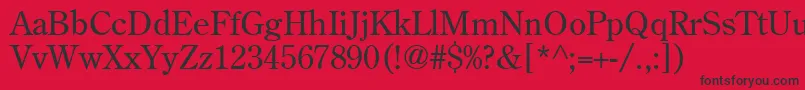 Agcoscr Font – Black Fonts on Red Background