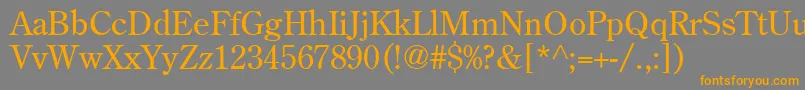 Agcoscr Font – Orange Fonts on Gray Background