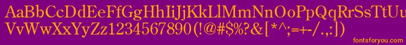 Agcoscr Font – Orange Fonts on Purple Background