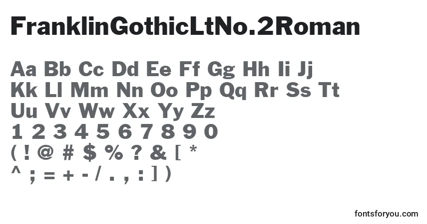 A fonte FranklinGothicLtNo.2Roman – alfabeto, números, caracteres especiais