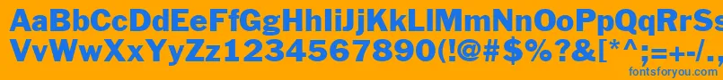 FranklinGothicLtNo.2Roman Font – Blue Fonts on Orange Background