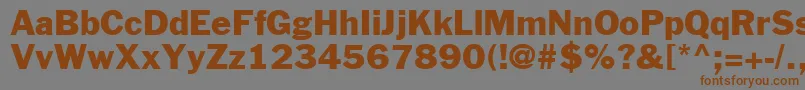 FranklinGothicLtNo.2Roman Font – Brown Fonts on Gray Background