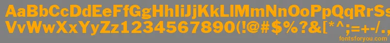 FranklinGothicLtNo.2Roman Font – Orange Fonts on Gray Background