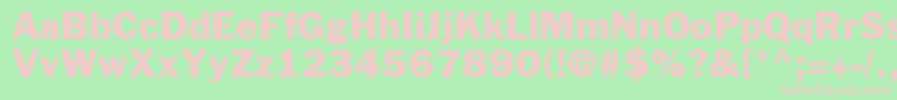 FranklinGothicLtNo.2Roman Font – Pink Fonts on Green Background