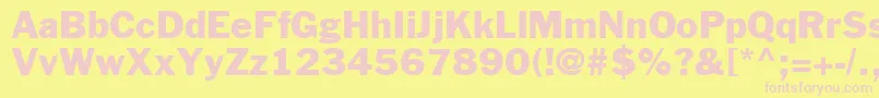 FranklinGothicLtNo.2Roman Font – Pink Fonts on Yellow Background