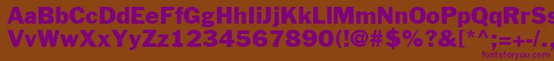 FranklinGothicLtNo.2Roman Font – Purple Fonts on Brown Background