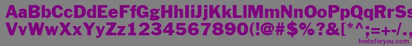 FranklinGothicLtNo.2Roman Font – Purple Fonts on Gray Background