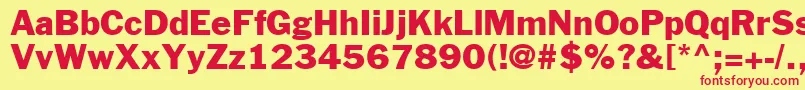 FranklinGothicLtNo.2Roman Font – Red Fonts on Yellow Background