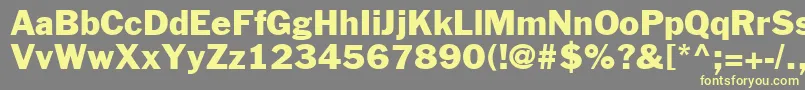 FranklinGothicLtNo.2Roman Font – Yellow Fonts on Gray Background