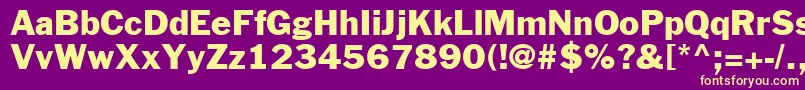 FranklinGothicLtNo.2Roman Font – Yellow Fonts on Purple Background