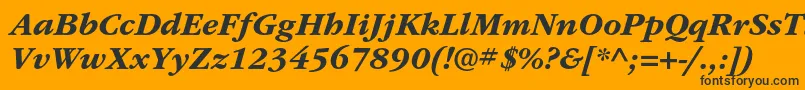 ItcgaramondstdBdita Font – Black Fonts on Orange Background