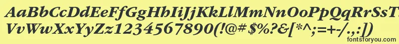 ItcgaramondstdBdita Font – Black Fonts on Yellow Background