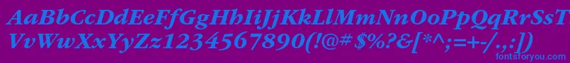 ItcgaramondstdBdita Font – Blue Fonts on Purple Background