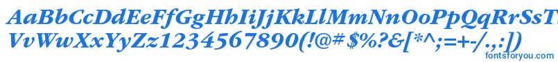 ItcgaramondstdBdita Font – Blue Fonts on White Background