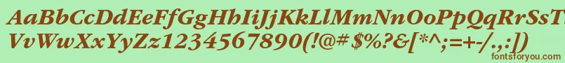 ItcgaramondstdBdita Font – Brown Fonts on Green Background