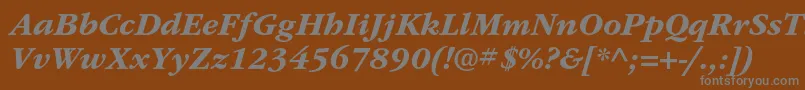 ItcgaramondstdBdita Font – Gray Fonts on Brown Background