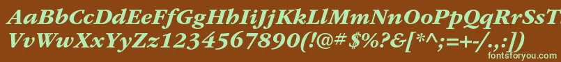 ItcgaramondstdBdita Font – Green Fonts on Brown Background