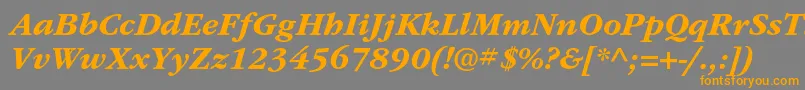 ItcgaramondstdBdita Font – Orange Fonts on Gray Background