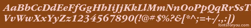 Шрифт ItcgaramondstdBdita – розовые шрифты на коричневом фоне