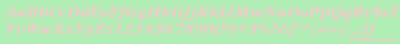 ItcgaramondstdBdita Font – Pink Fonts on Green Background