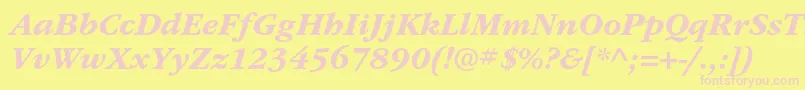 ItcgaramondstdBdita Font – Pink Fonts on Yellow Background