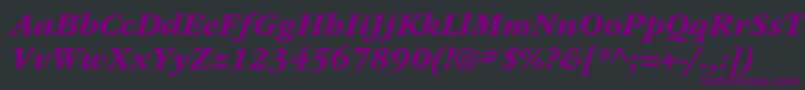 ItcgaramondstdBdita Font – Purple Fonts on Black Background