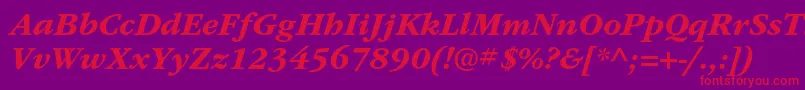 ItcgaramondstdBdita Font – Red Fonts on Purple Background