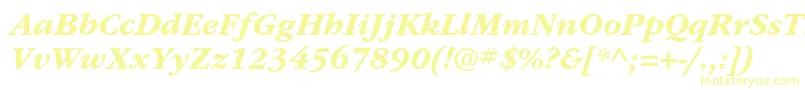 ItcgaramondstdBdita Font – Yellow Fonts on White Background