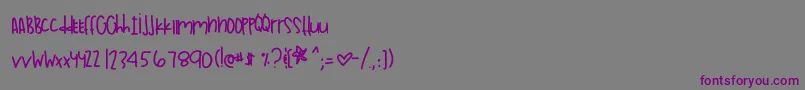 More about Sunnydaysinla Font Sunnydaysinla Font – Purple Fonts on Gray Background