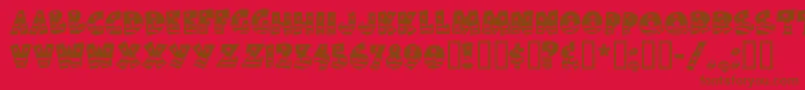 Bodiemf ffy Font – Brown Fonts on Red Background