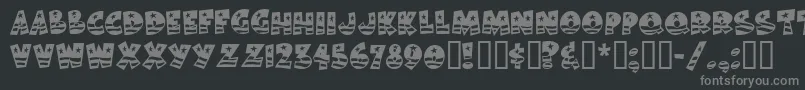 Bodiemf ffy Font – Gray Fonts on Black Background