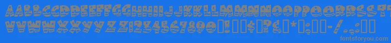 Fonte Bodiemf ffy – fontes cinzas em um fundo azul