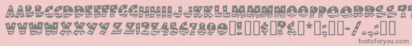 Bodiemf ffy Font – Gray Fonts on Pink Background