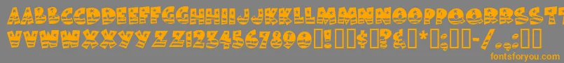 Bodiemf ffy Font – Orange Fonts on Gray Background