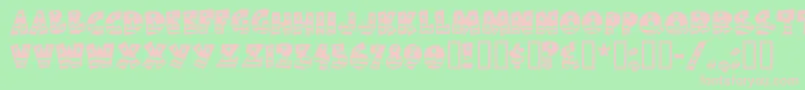 Bodiemf ffy Font – Pink Fonts on Green Background