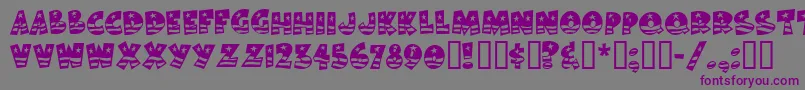 Bodiemf ffy Font – Purple Fonts on Gray Background