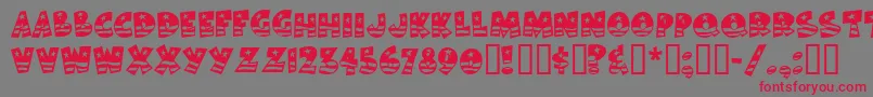 Bodiemf ffy Font – Red Fonts on Gray Background