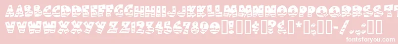 フォントBodiemf ffy – ピンクの背景に白い文字