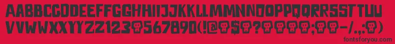 DkAstromonkey Font – Black Fonts on Red Background