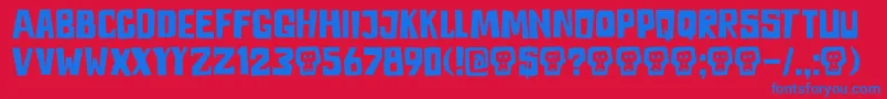 Police DkAstromonkey – polices bleues sur fond rouge