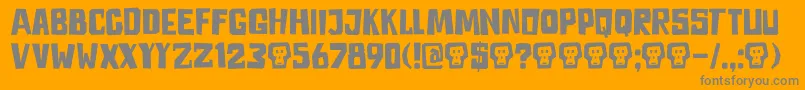 Police DkAstromonkey – polices grises sur fond orange
