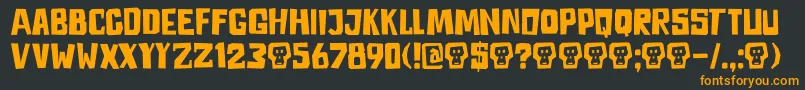 Police DkAstromonkey – polices orange sur fond noir