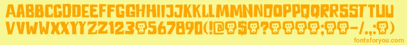 Police DkAstromonkey – polices orange sur fond jaune