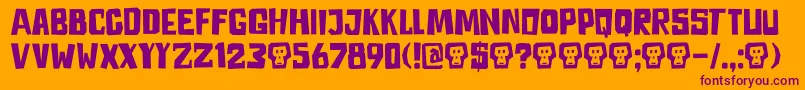 DkAstromonkey-fontti – violetit fontit oranssilla taustalla
