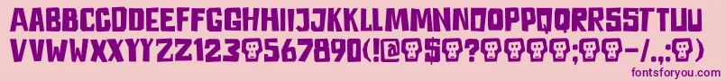 Police DkAstromonkey – polices violettes sur fond rose