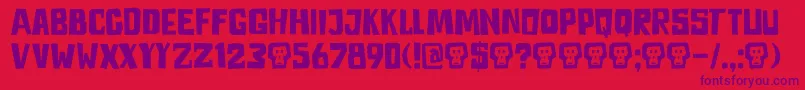 Шрифт DkAstromonkey – фиолетовые шрифты на красном фоне